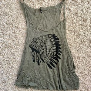 Love Culture Olive Green Muscle Tank